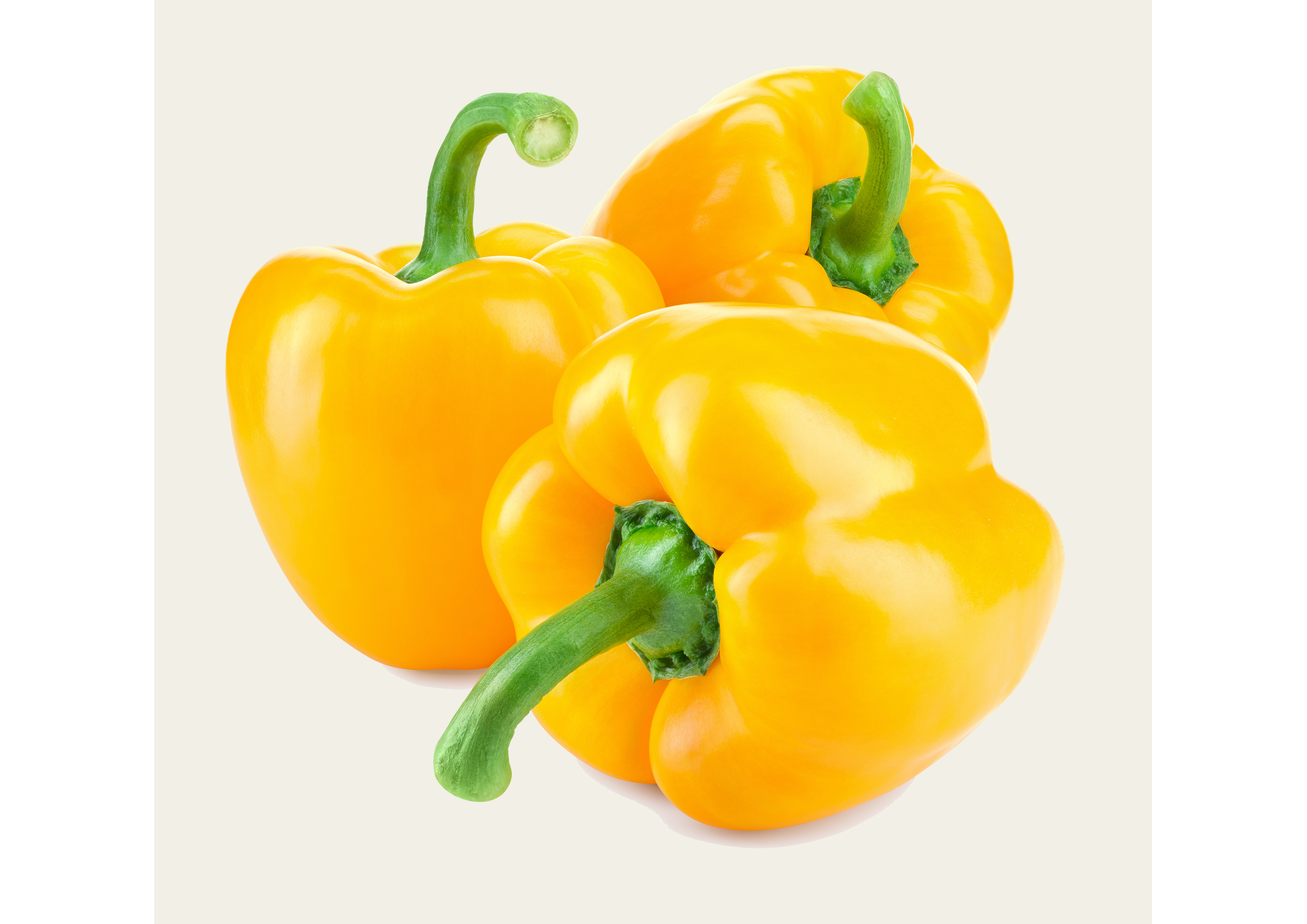 Fruchtbarer und knackiger gelber Paprika